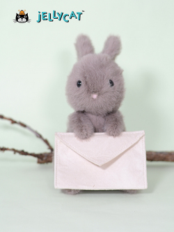 Jellycat Messenger Bunny　ジェリーキャット　メッセンジャーバニー　手紙を持ったうさぎ　うさぎ　ウサギ　兎　ぬいぐるみ　
