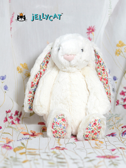 【 Mサイズ /31cm 】Blossom Cream Bunny　BL3CBN　ブロッサム　バニー 花柄 耳 クリームバニー　ウサギ　ぬいぐるみ　白