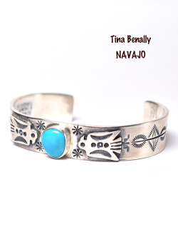 Navajo Tina Benally  Turquoise Bangle